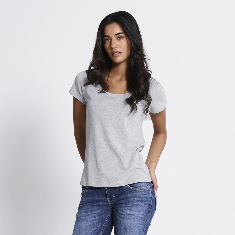 Basic scoop neck tee "Filippa"